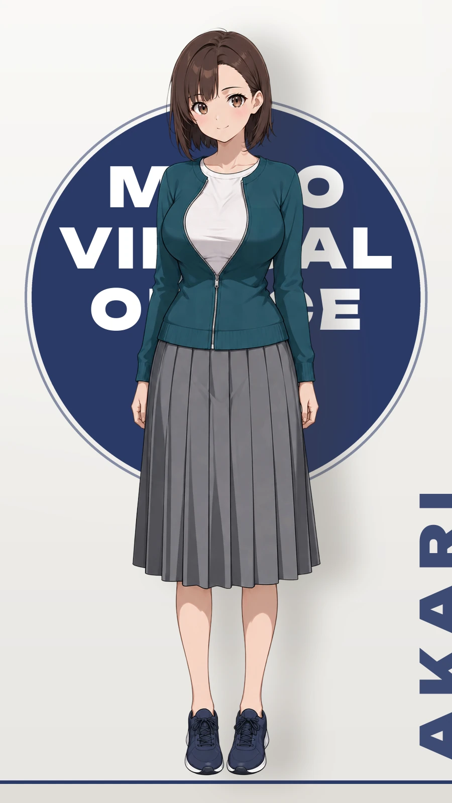 アカリの立ち絵（全身）