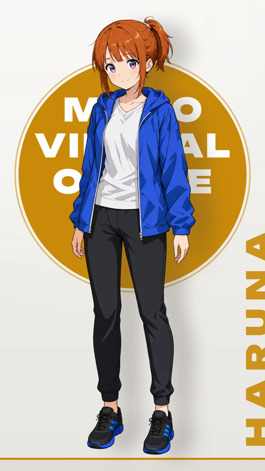 ハルナの立ち絵（全身）
